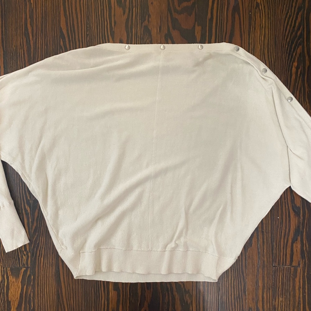 All Saints Snap Sweater in Cream